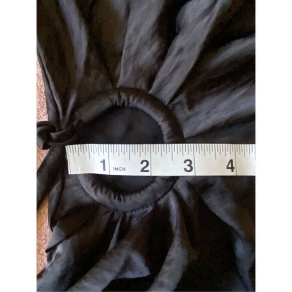 House of Harlow 1960 Women's Black Ruched Keyhole Maxi Satin Dress Size XS NEW - Picture 15 of 15